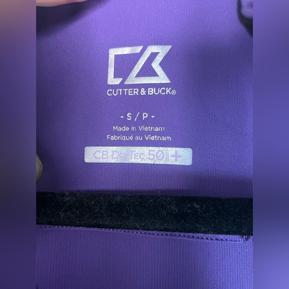 Cutter & Buck Golf Traverse Colorblock Stretch Quarter Zip Pullover Size Small - Picture 5 of 6